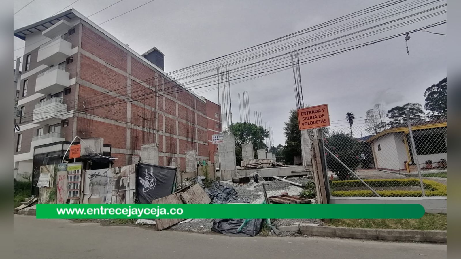 Ciudadanos denuncian inseguridad por edificación abandonada en La Ceja