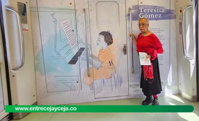 Teresita Gómez homenajeada por el Metro; ahora tiene su propio tren