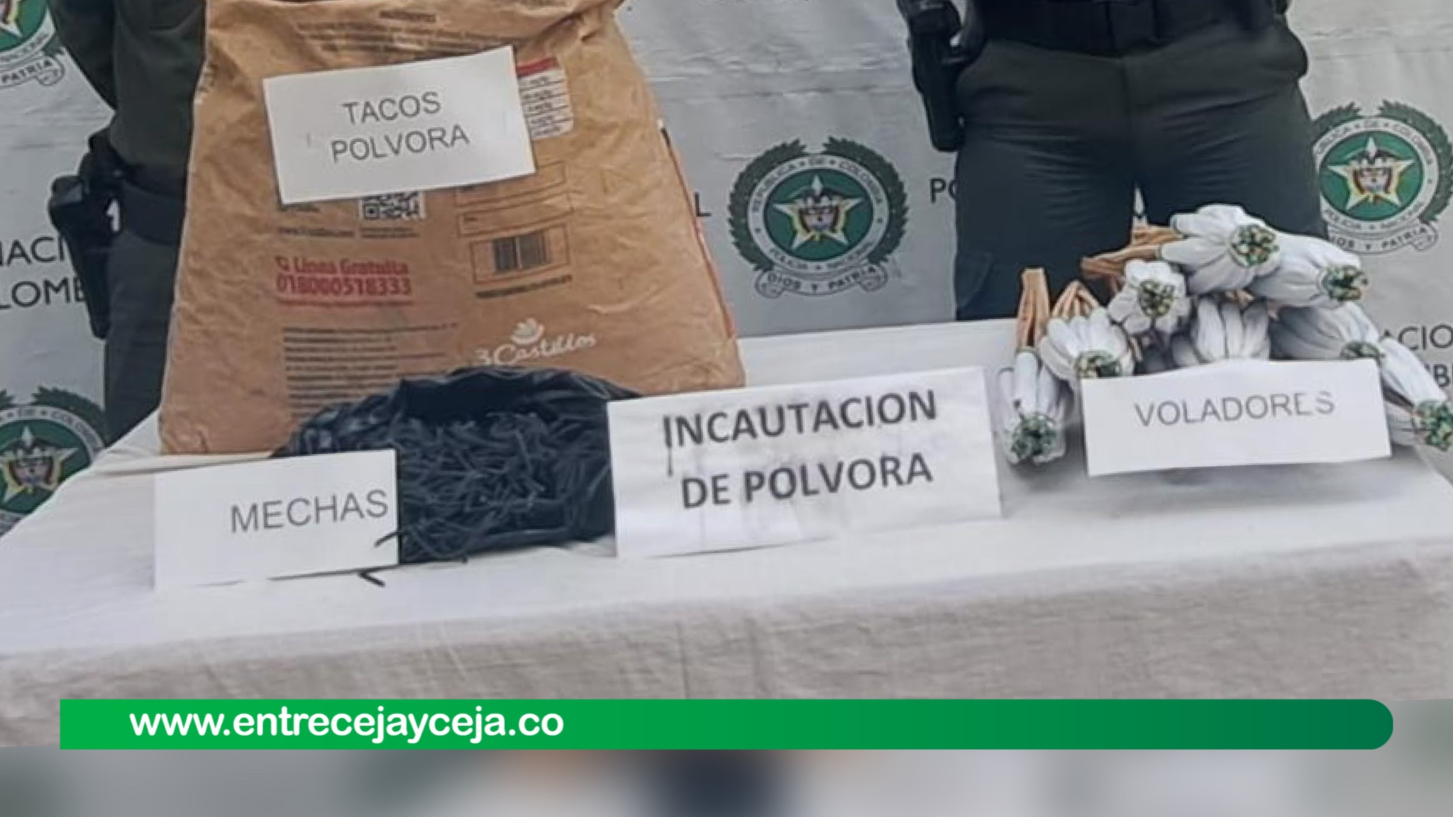 Incautan en San Vicente 30 kilos de pólvora negra lista para ser distribuida