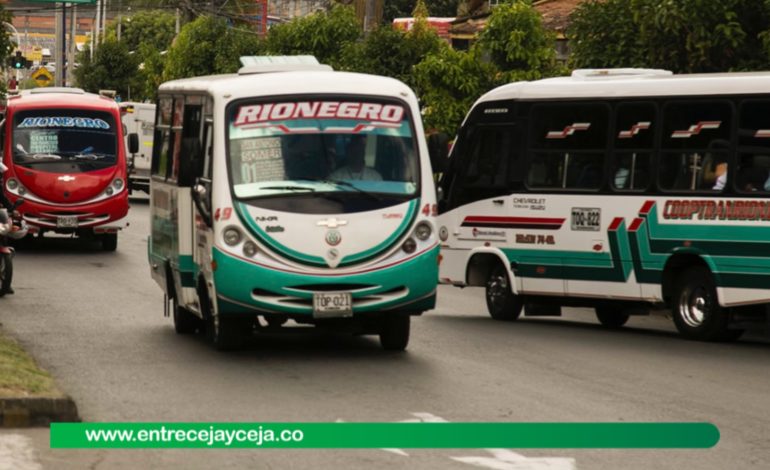 Así quedó el aumento del pasaje del transporte público en Rionegro