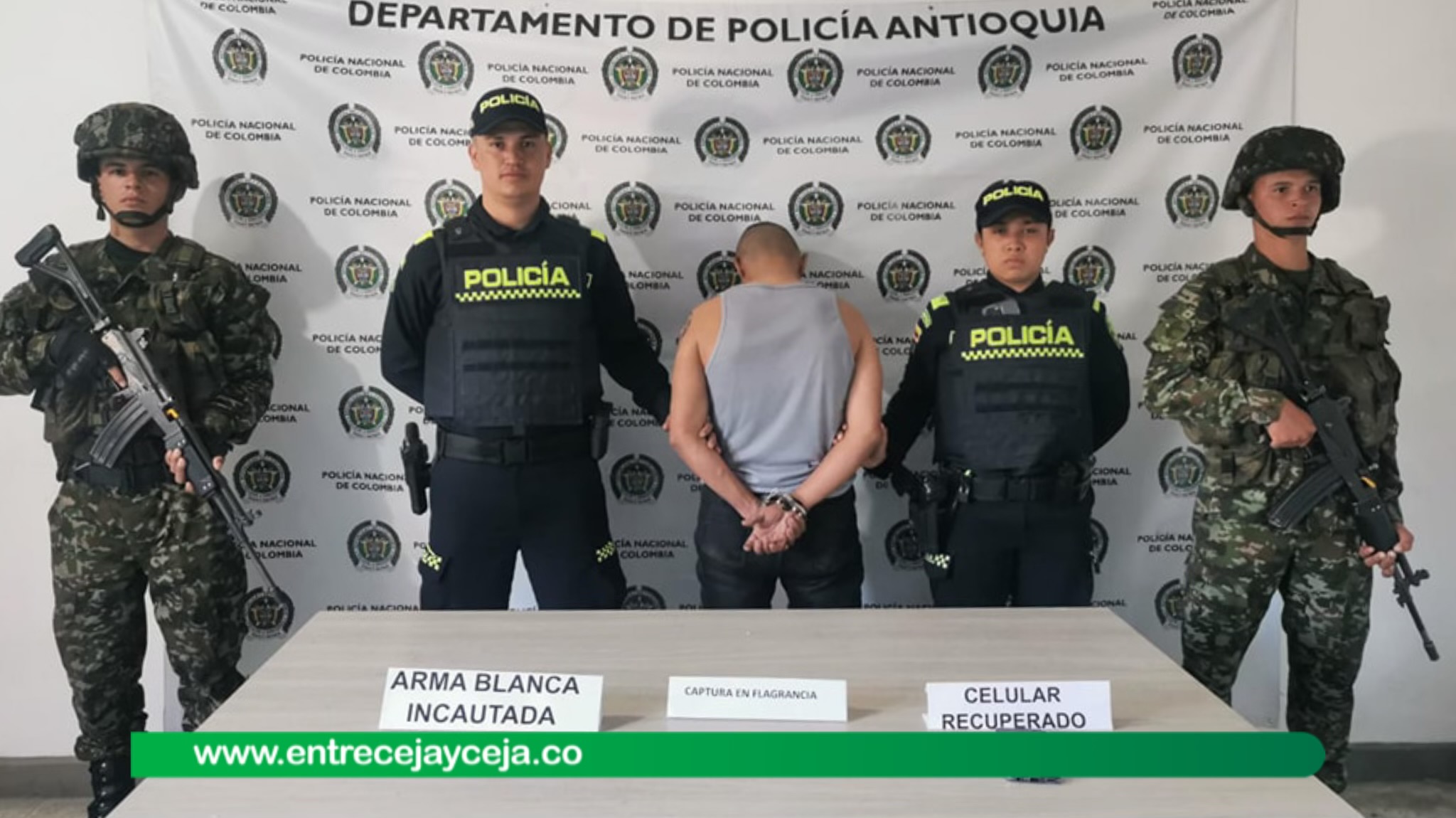 Capturan ladrón armado gracias a la rápida acción de la Policía