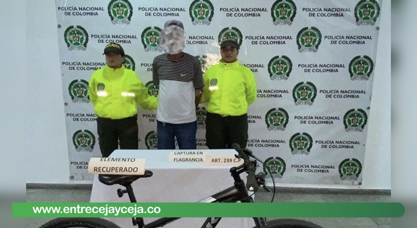 Autoridades captura a hombre señalado de robar bicicletas en La Ceja