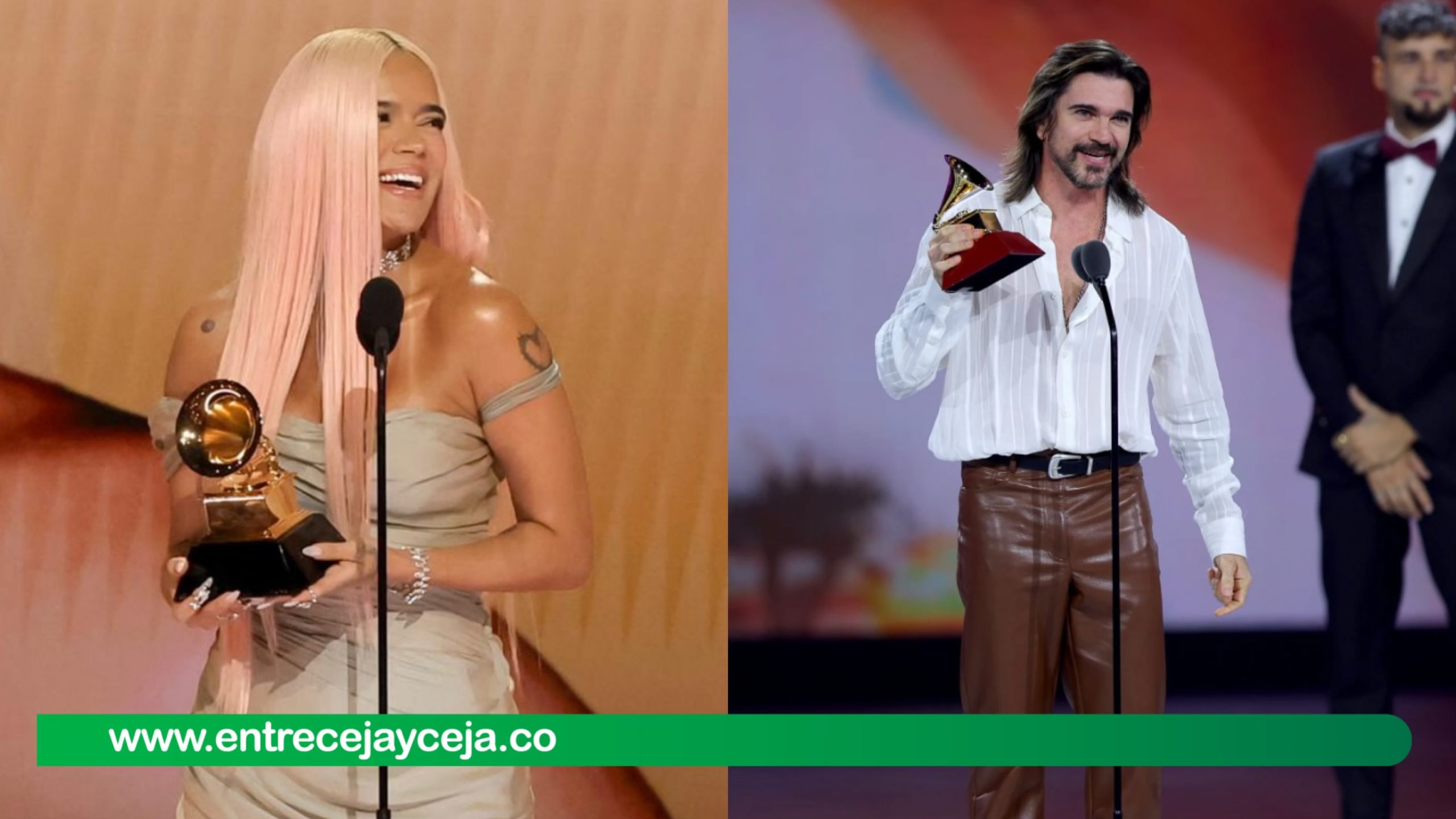 Noche mágica para los paisas; Karol G y Juanes brillaron en los Grammy