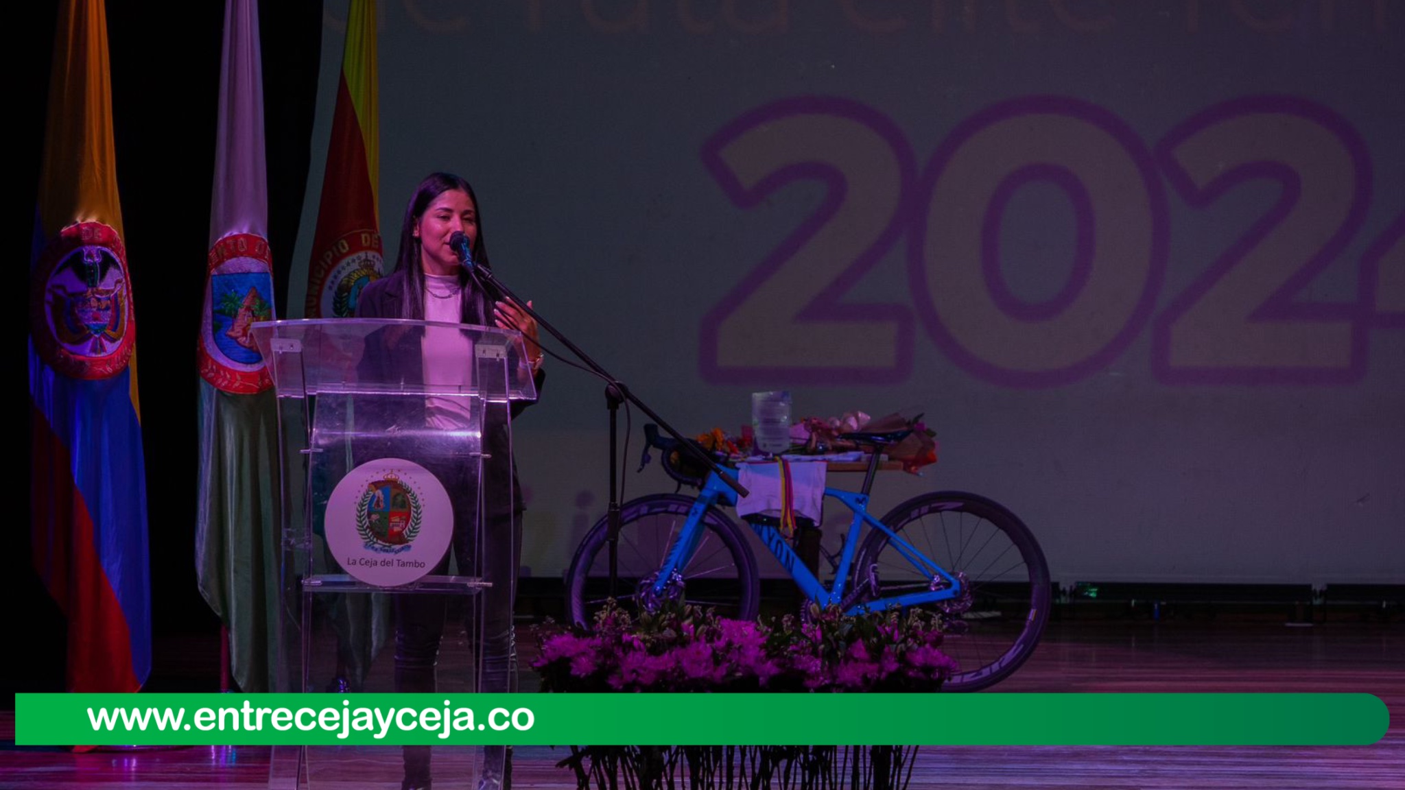 ¡De La Ceja para el mundo! Así fue el homenaje que la tierra de las bicicletas le dio a Paula Patiño