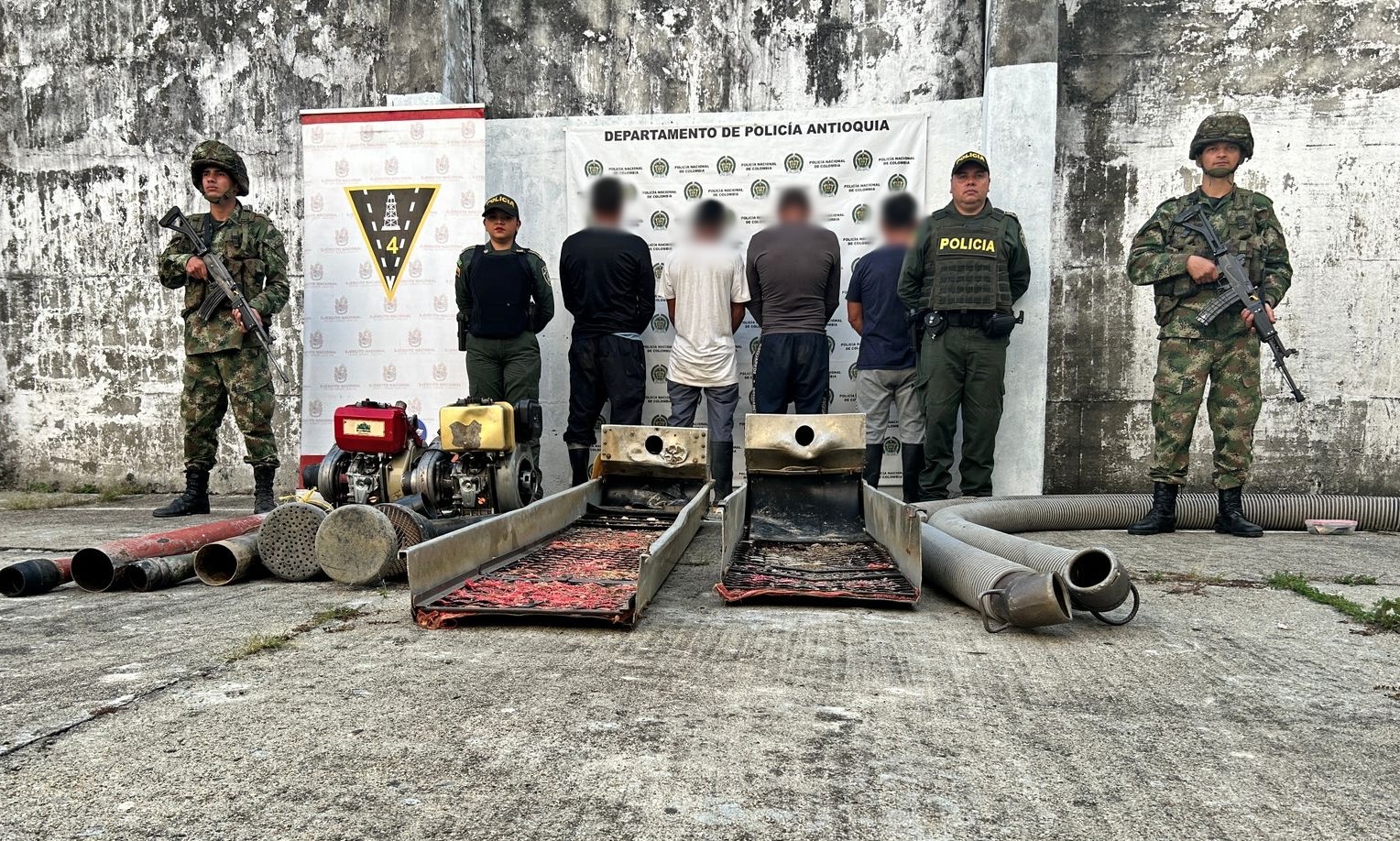 San Carlos: hombres fueron sorprendidos realizando minería ilegal