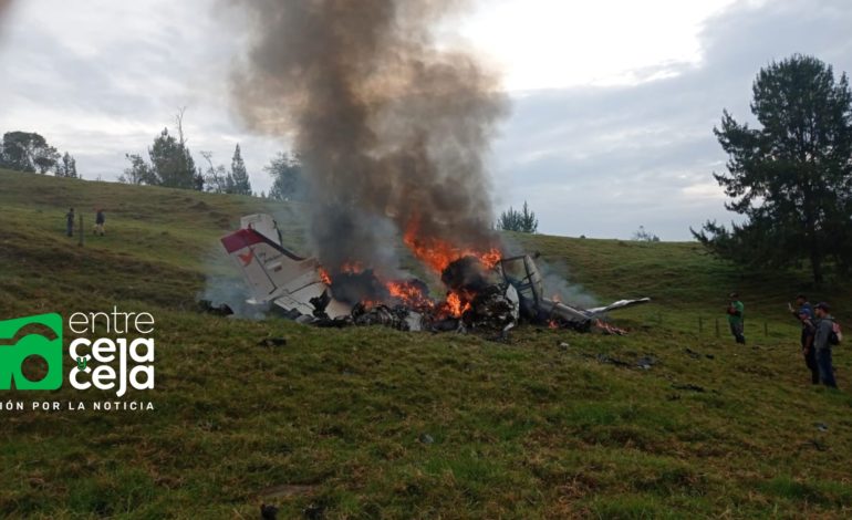 Se accidenta avioneta en Santa Rosa de Osos, 4 personas murieron