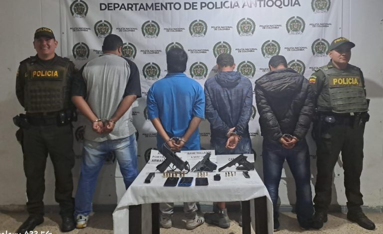 Capturan delicuentes que planeaban asesinar en Zona Rosa de Marinilla