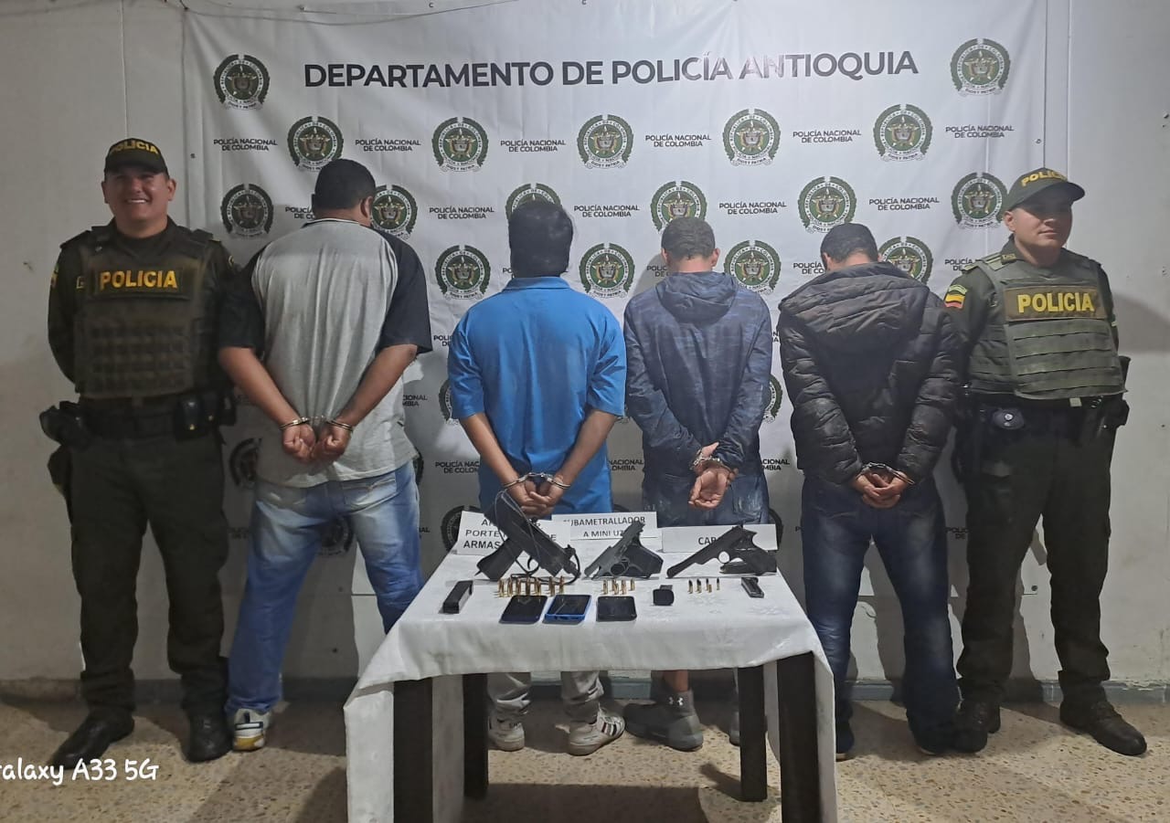 Capturan delicuentes que planeaban asesinar en Zona Rosa de Marinilla