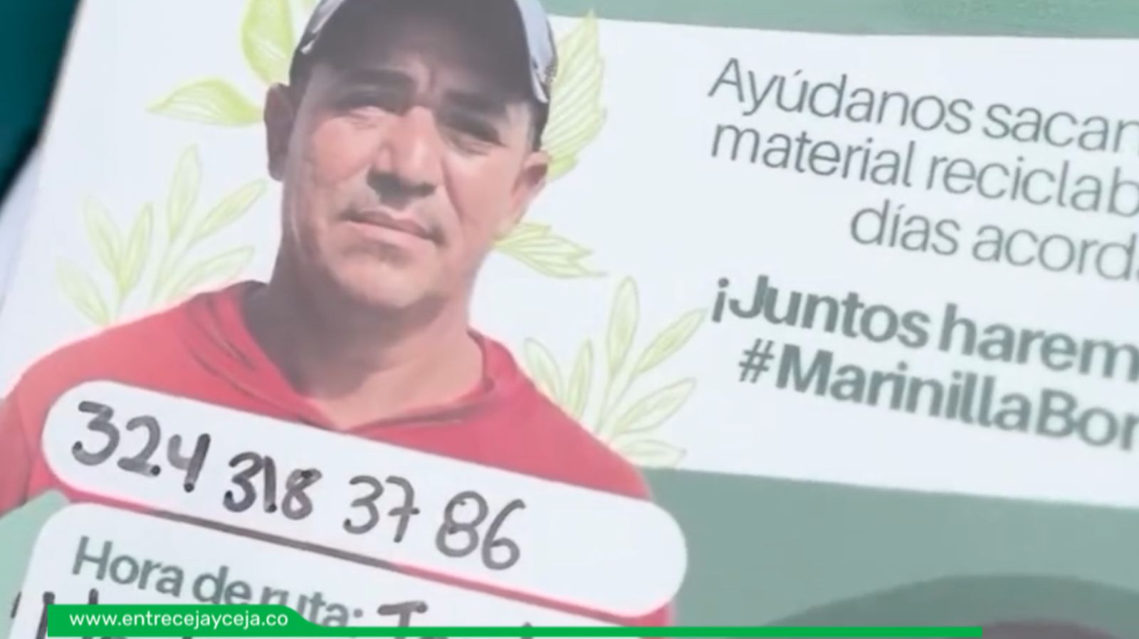La estrategia en Marinilla que invita a la comunidad a apoyar a los recicladores locales