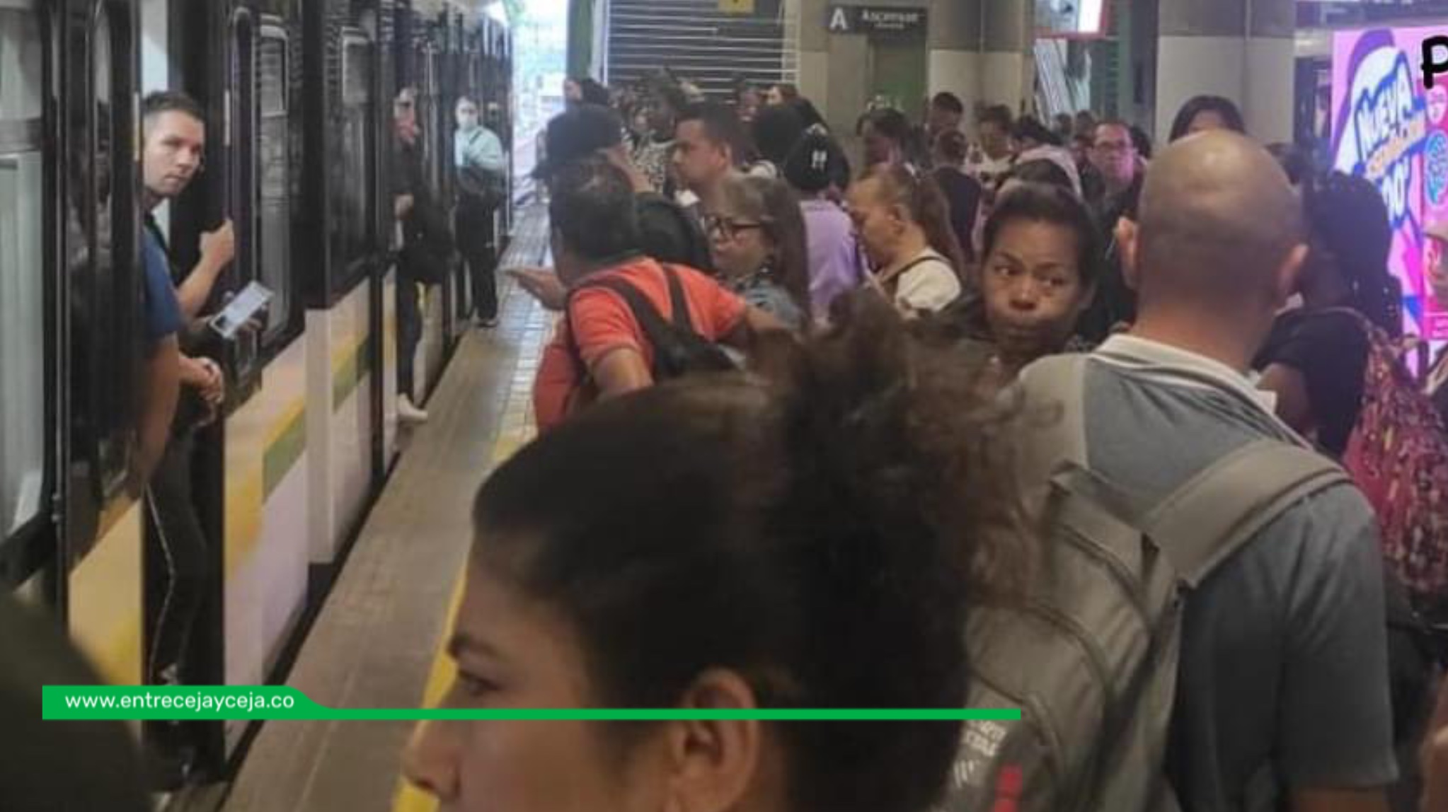 Hay retrasos en la línea A del Metro de Medellín.