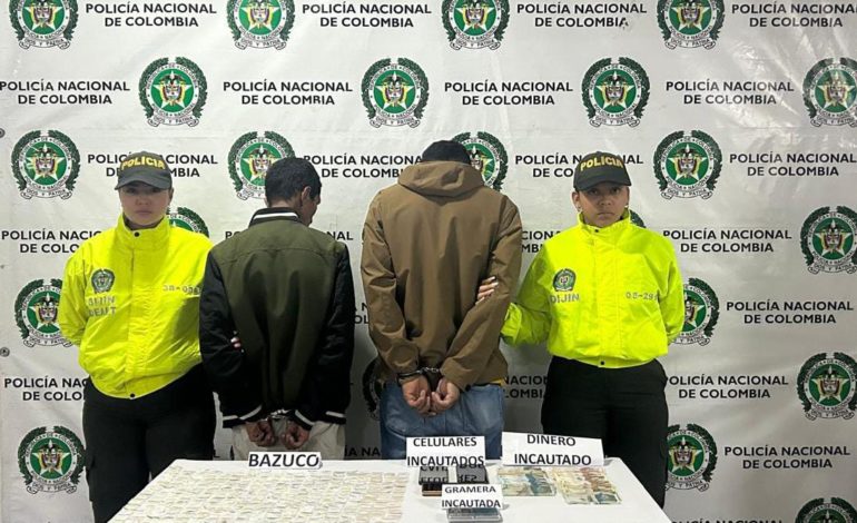Capturan dos personas por tráfico de estupefacientes en La Ceja