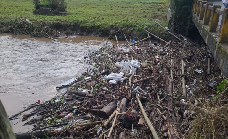 Autoridades realizaron extracción de material del río Negro sector La Pica