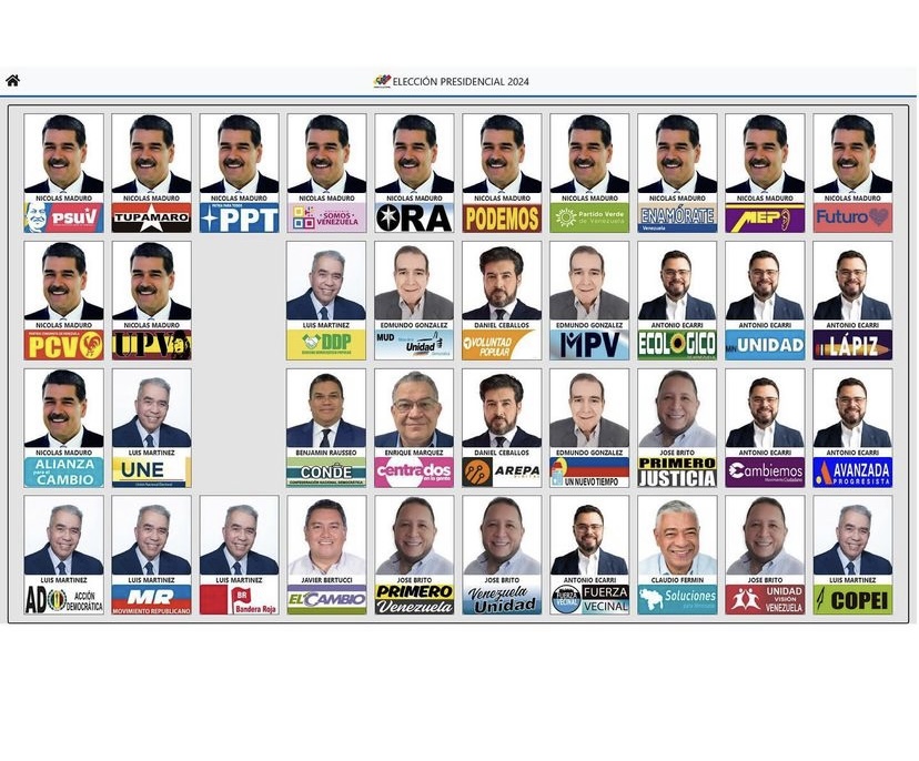 En el tarjetón de las presidenciales en Venezuela, Maduro aparece 13 veces