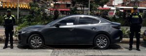 En Marinilla, fue recuperado un vehículo clase automóvil, marca Mazda, línea 3, placas LEQ824