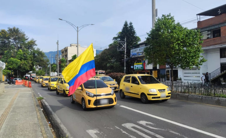 Protesta de taxistas paraliza Medellín: una nueva jornada contra las aplicaciones de transporte