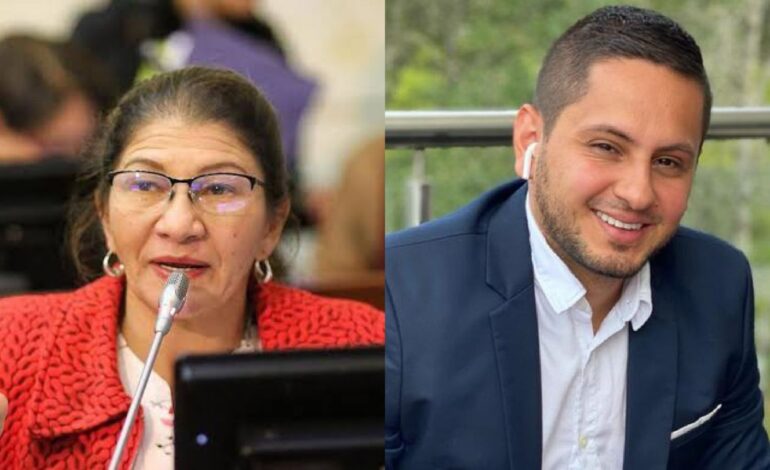 Senadores Esteban Quintero y Sandra Ramírez protagonizan debate en redes sociales sobre conectividad y corrupción en Colombia.