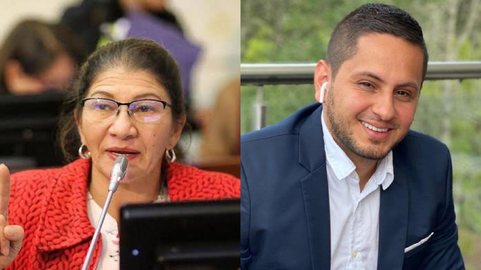 Senadores Esteban Quintero y Sandra Ramírez protagonizan debate en redes sociales sobre conectividad y corrupción en Colombia.