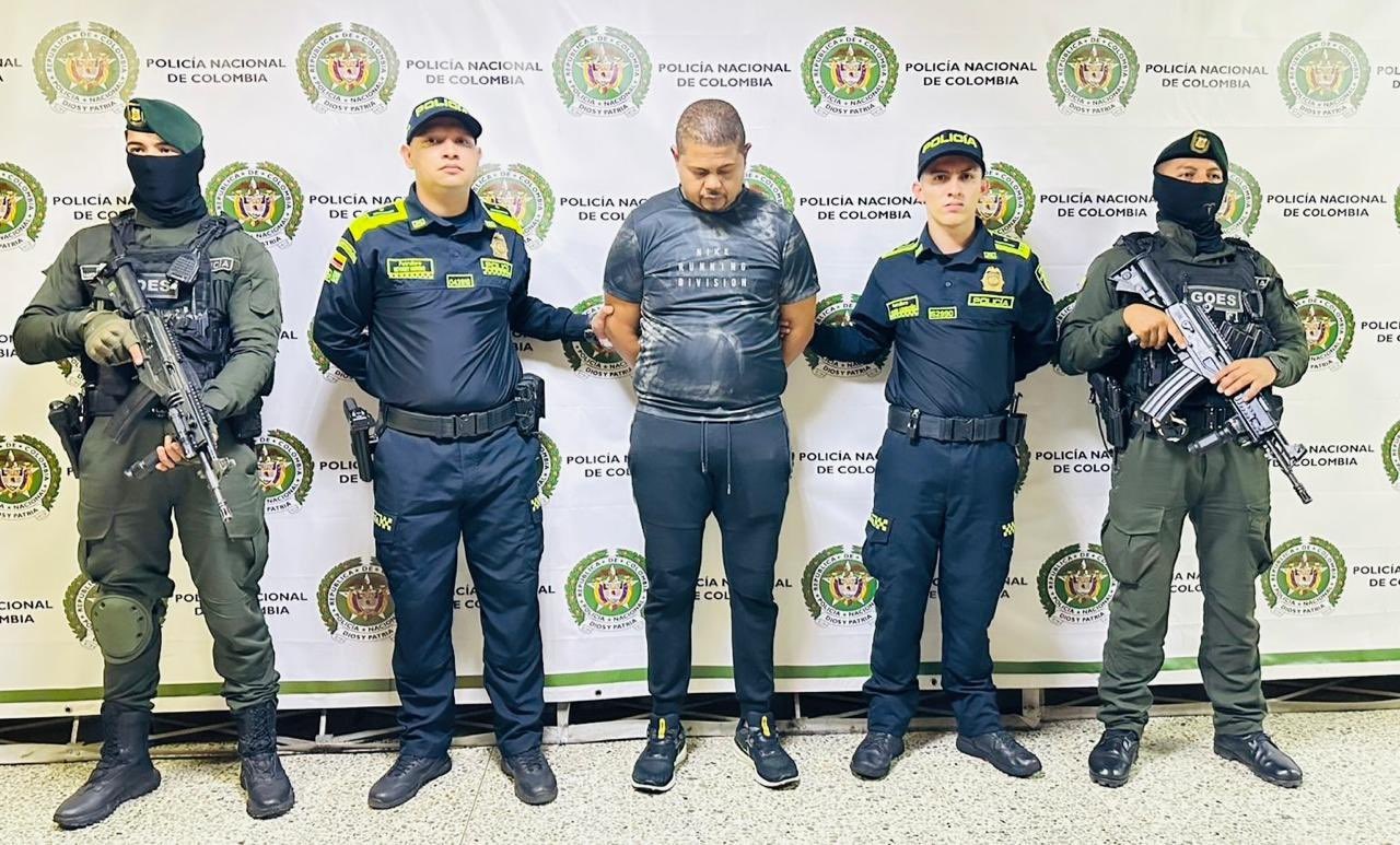 Captura en Medellín de alias Gordo Pibe, líder narco buscado por Interpol.
