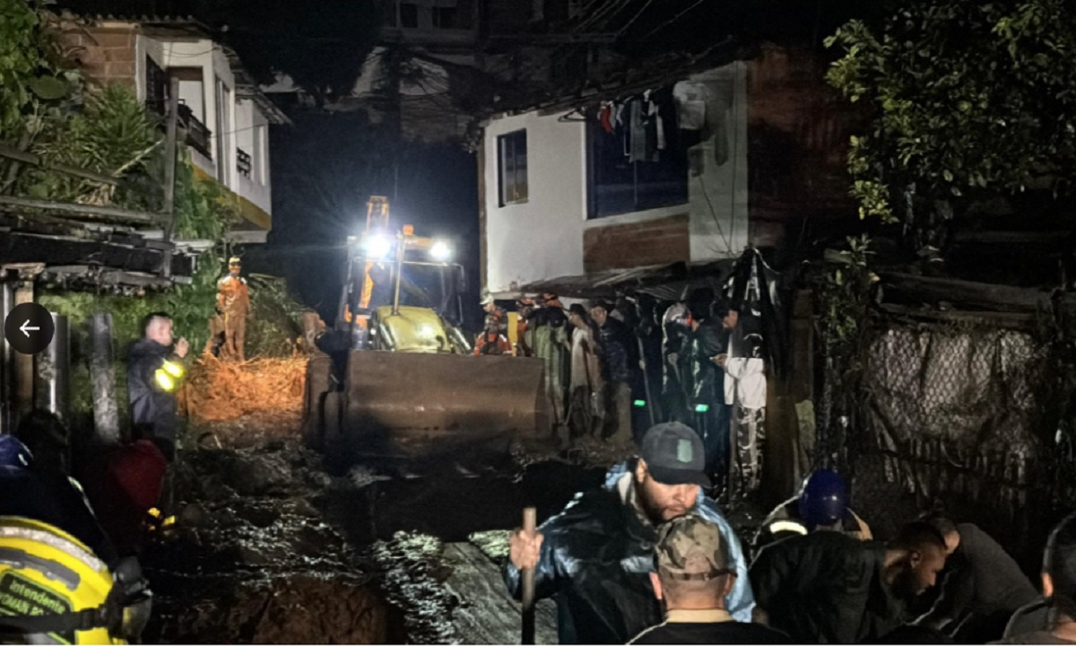 Deslizamiento en la vereda San Isidro de Sabaneta tras intensas lluvias