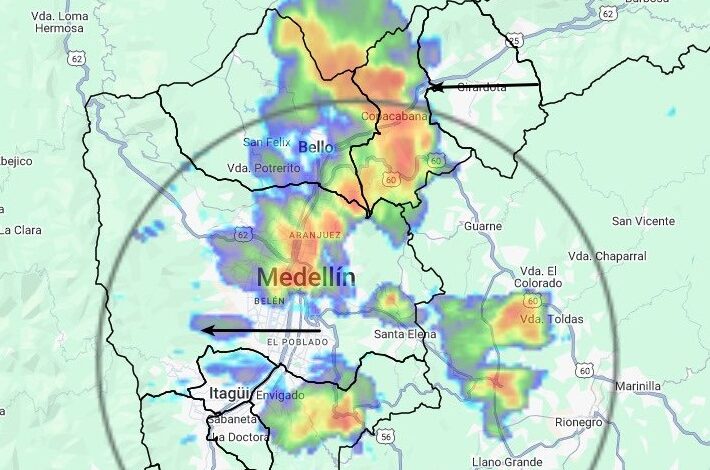 luvias fuertes en Medellín registradas por el Siata en mayo de 2025