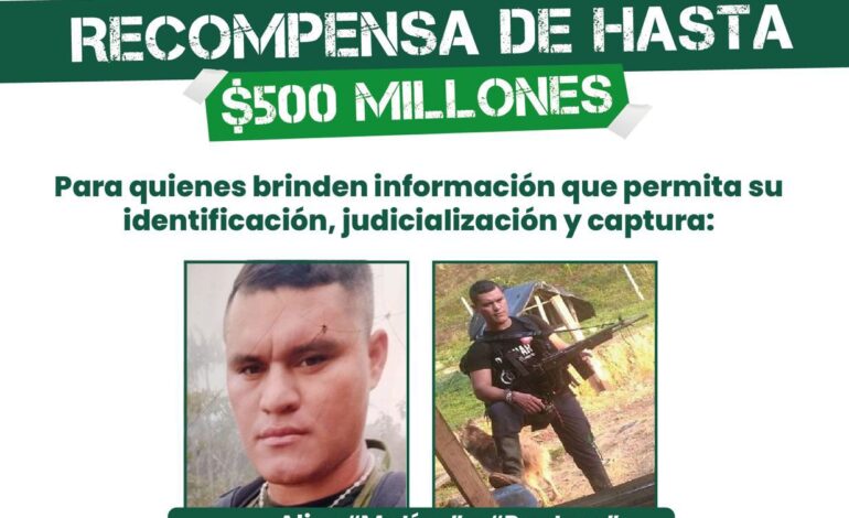 Foto de alias Matías, cabecilla del ELN, buscado por el asesinato del Subteniente Monsalve en Valdivia