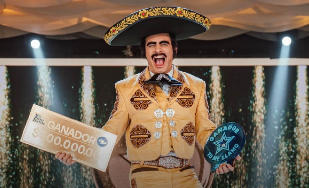 Vicente Fernández ganador de Yo Me Llamo 2025 celebrando en la final