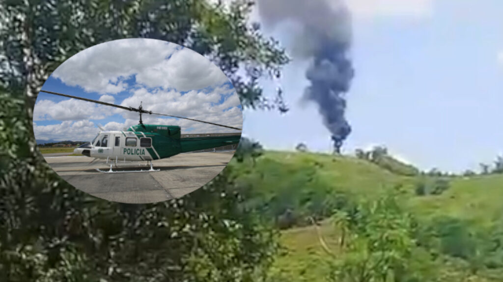 Derribaron un helicóptero de la Policía en zona rural de Amalfi durante operativo antidroga