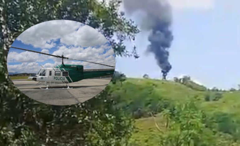 Derribaron un helicóptero de la Policía en zona rural de Amalfi durante operativo antidroga