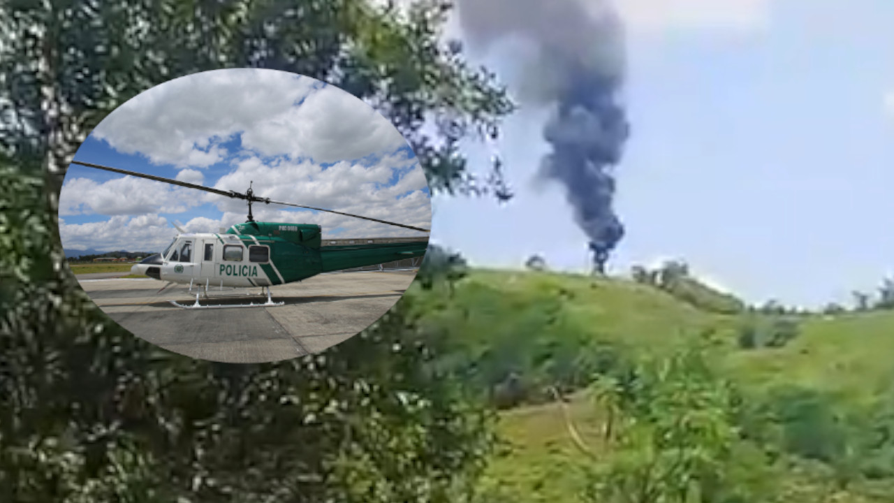 Derribaron un helicóptero de la Policía en zona rural de Amalfi durante operativo antidroga