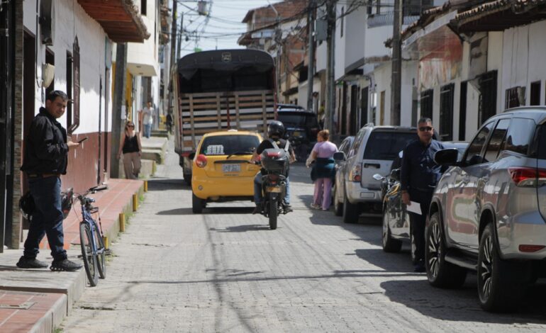 Obras de pavimentación en La Ceja en la carrera 22 y 23