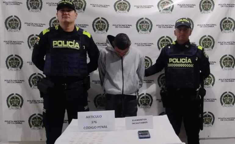 Capturan en Marinilla a presunto integrante del Clan del Golfo con 29 dosis de base de coca