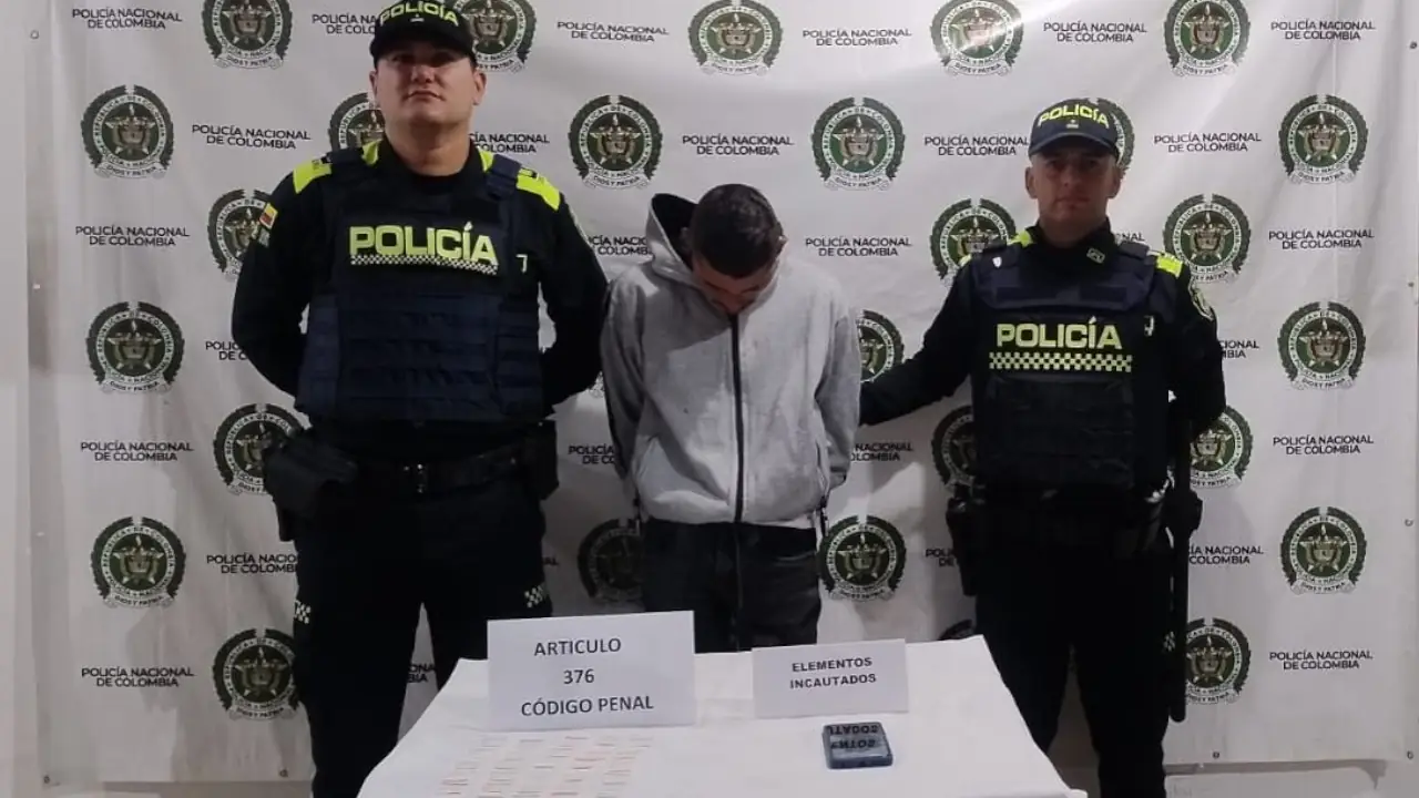 Capturan en Marinilla a presunto integrante del Clan del Golfo con 29 dosis de base de coca