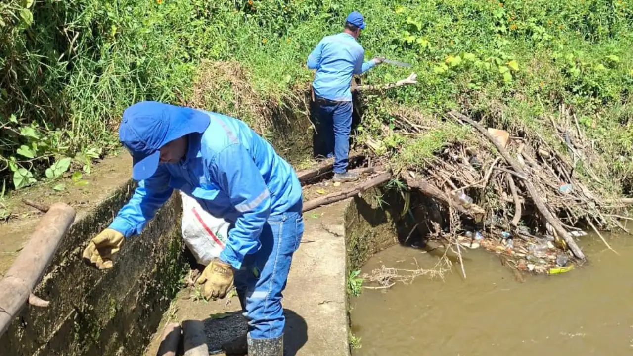 Retiran desechos acumulados en el viaducto de San Joaquín durante nueva jornada de limpieza