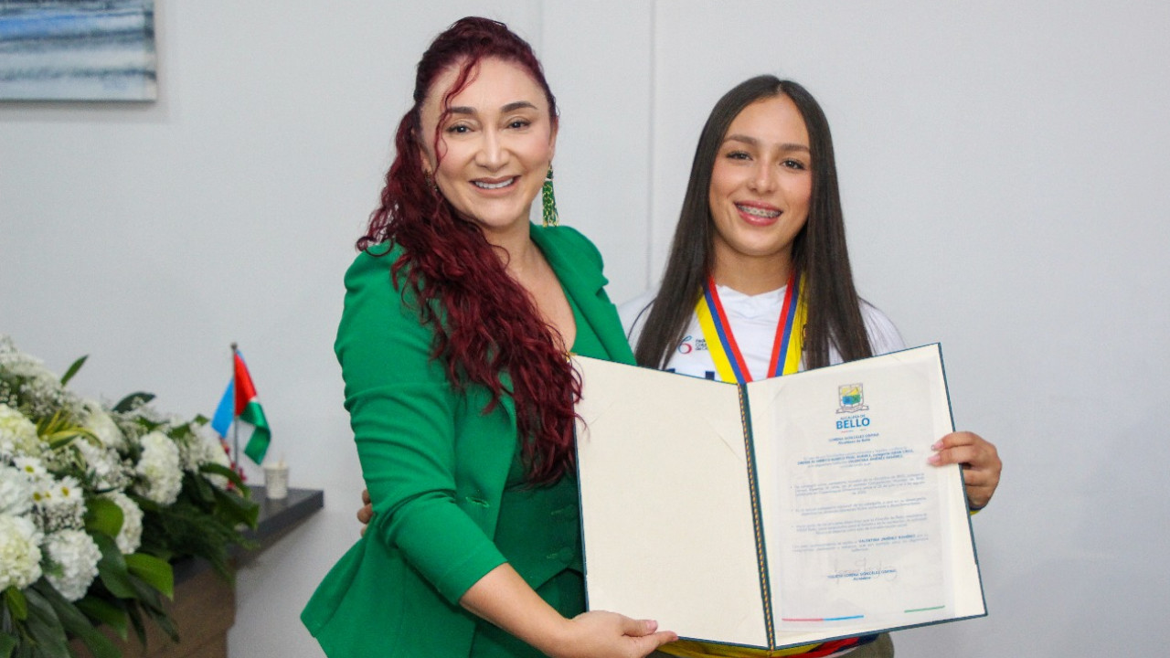 Reconocimiento en Antioquia para Valentina Jiménez, campeona mundial de BMX