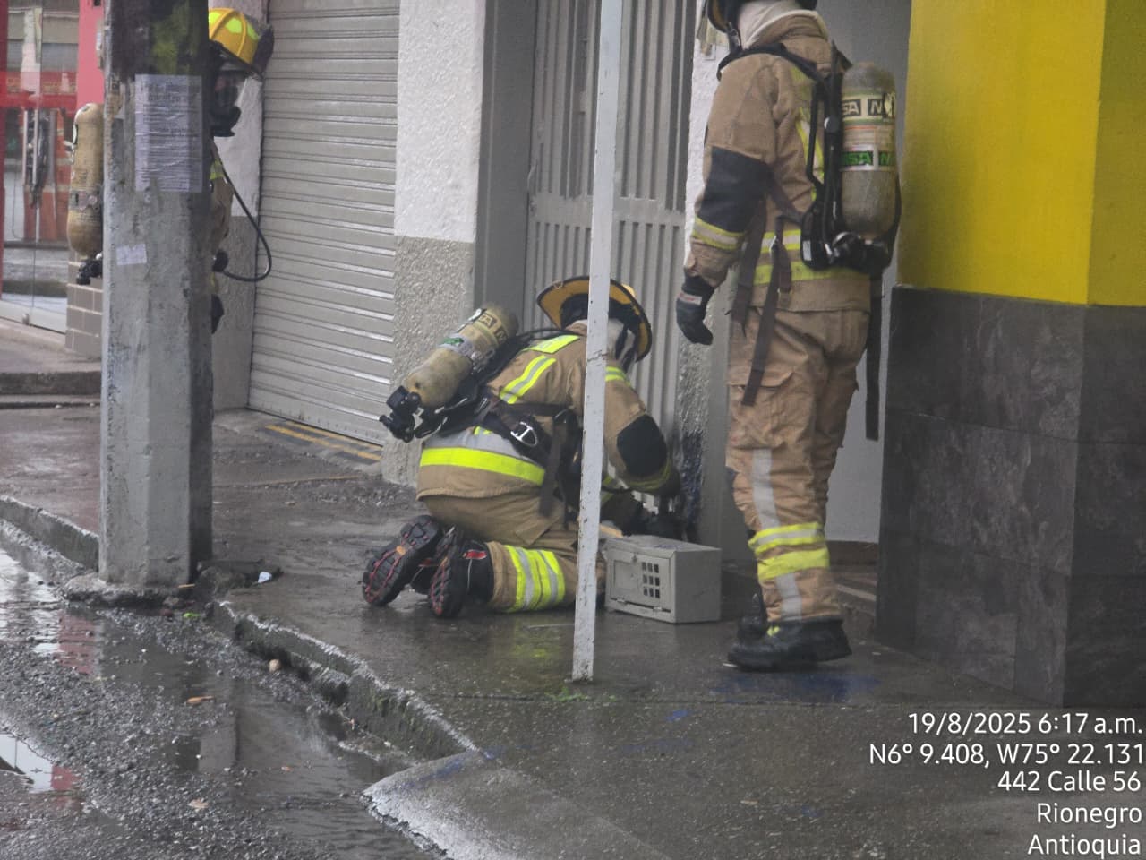 Fuga de gas en Rionegro generó alarma en la Plaza de Mercado: Bomberos controlaron la emergencia