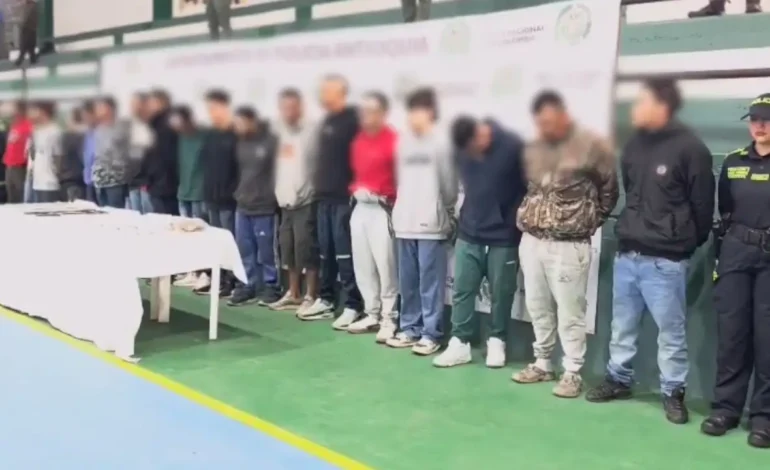 Policía captura a 19 presuntos integrantes del GDO ‘El Mesa’ en el Oriente antioqueño