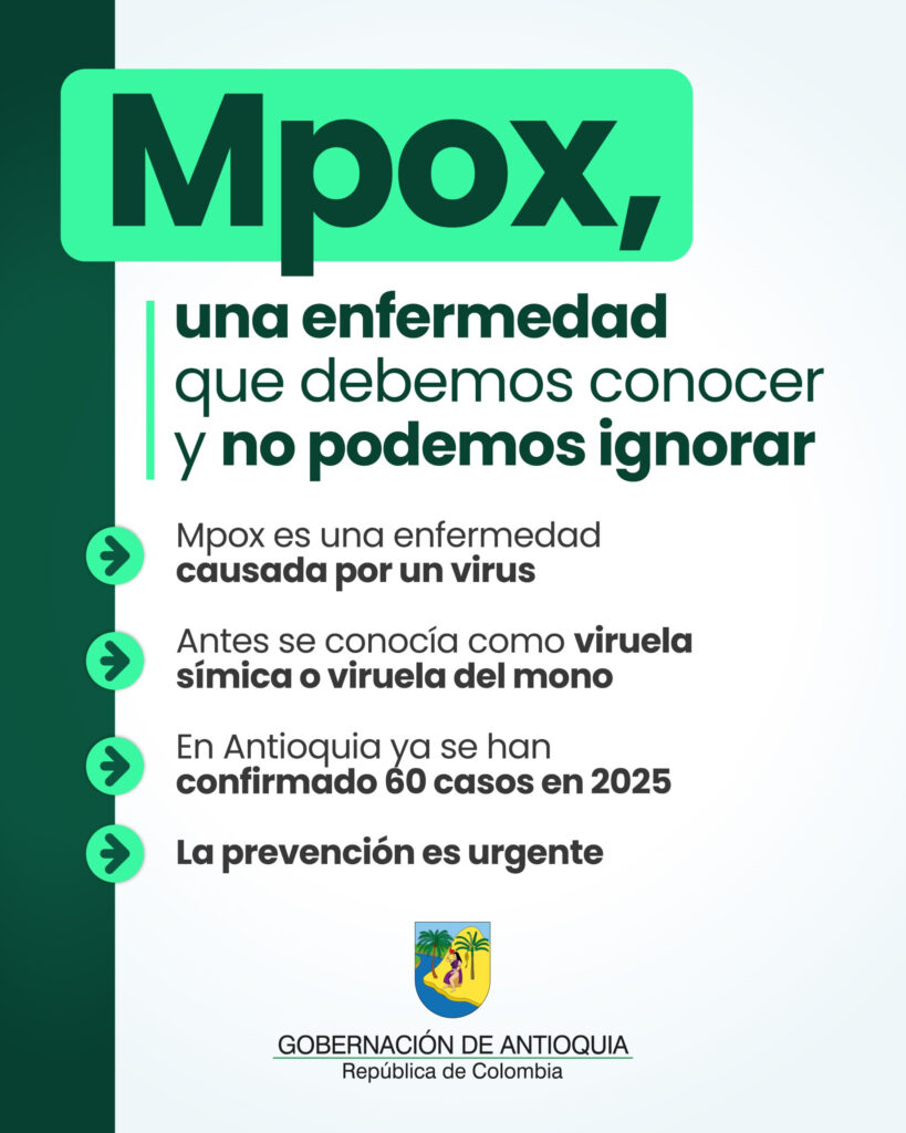 Autocuidado y prevención, claves para frenar nuevos contagios de Mpox en Antioquia