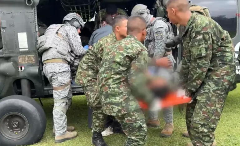 Soldado herido es evacuado a Medellín tras enfrentamiento en Frontino