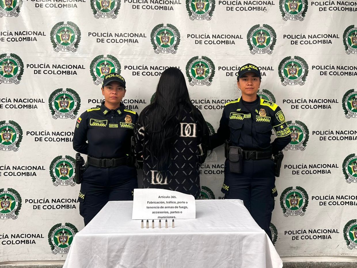 Capturan en La Ceja a mujer con munición ilegal durante operativo articulado