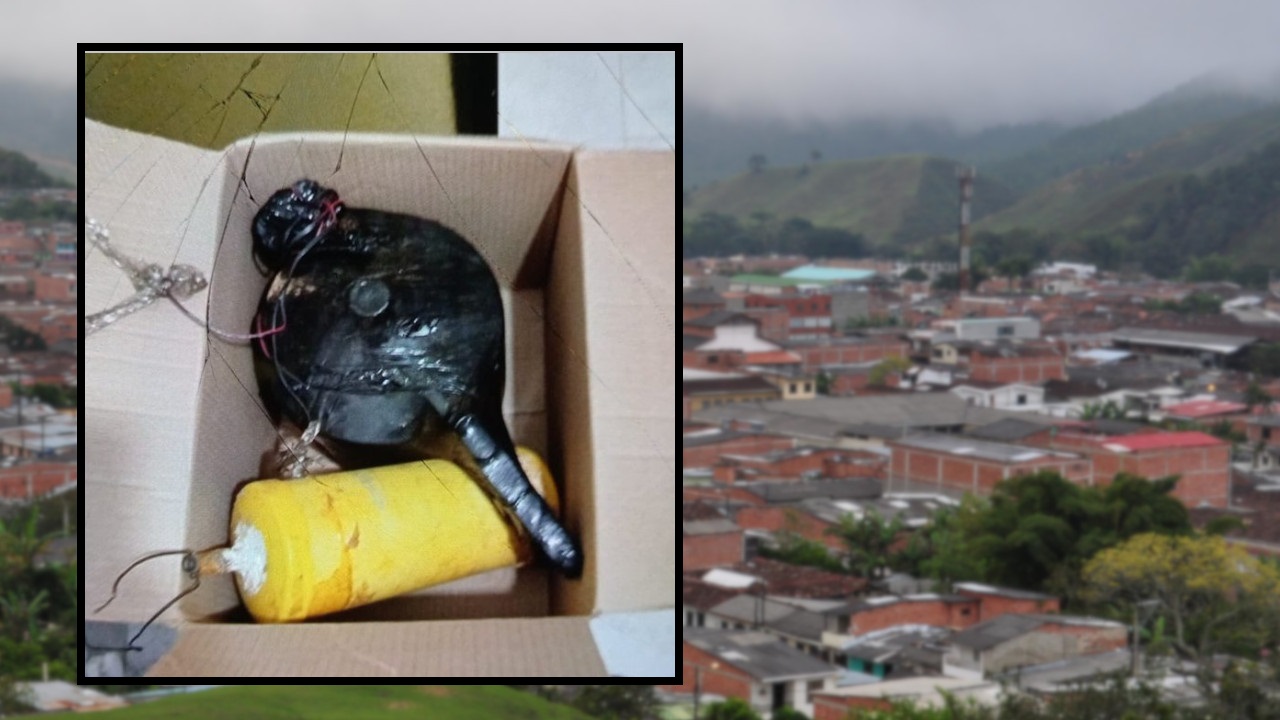 En Antioquia, dos presuntos guerrilleros fueron capturados por dejar caja con explosivos cerca de estación de Policía