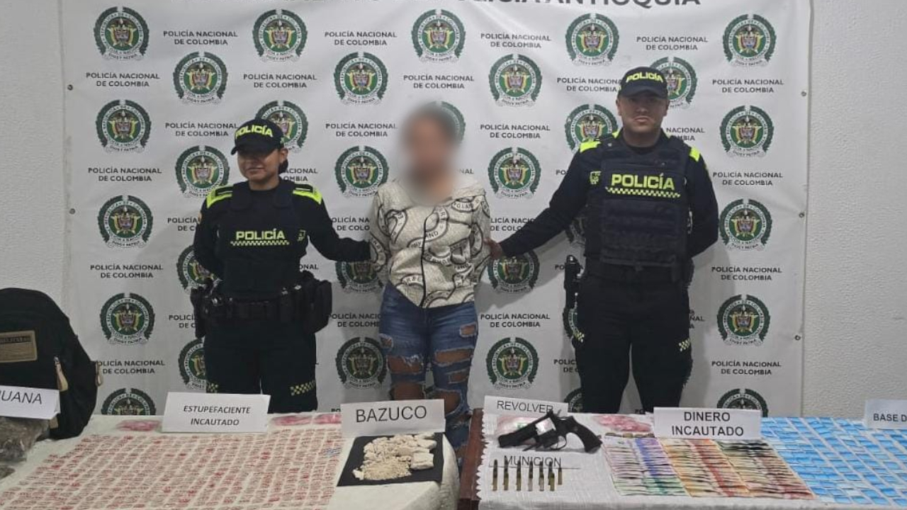 Mujer fue capturada en Abejorral con más de mil dosis listas para la venta