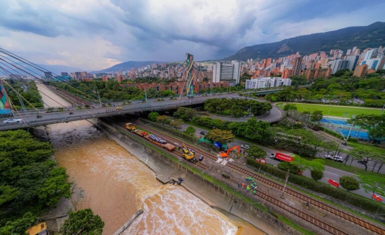 ocavación detectada entre las estaciones Poblado y Aguacatala del Metro de Medellín.