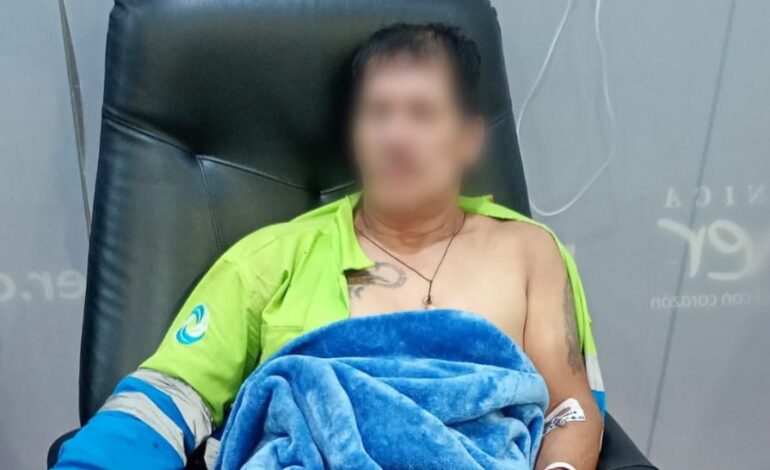 trabajador de aseo golpeado en Rionegro mientras cumplía su labor