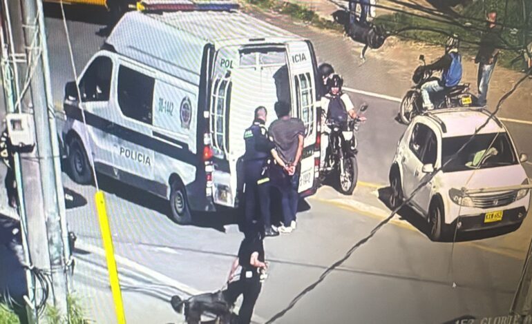 Policía de Rionegro captura a sospechoso de homicidio en el sector de Cuatro Esquinas.