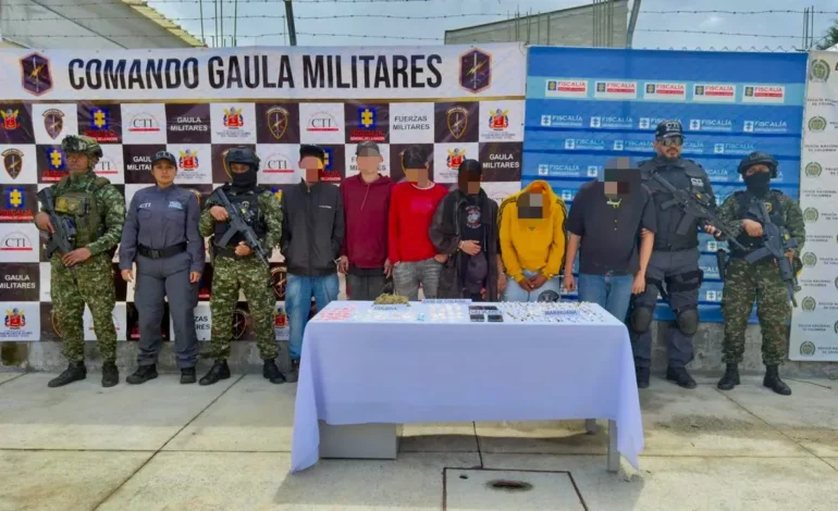 Operativo en El Carmen de Viboral termina con seis capturados y un golpe al tráfico de droga en el Oriente antioqueño