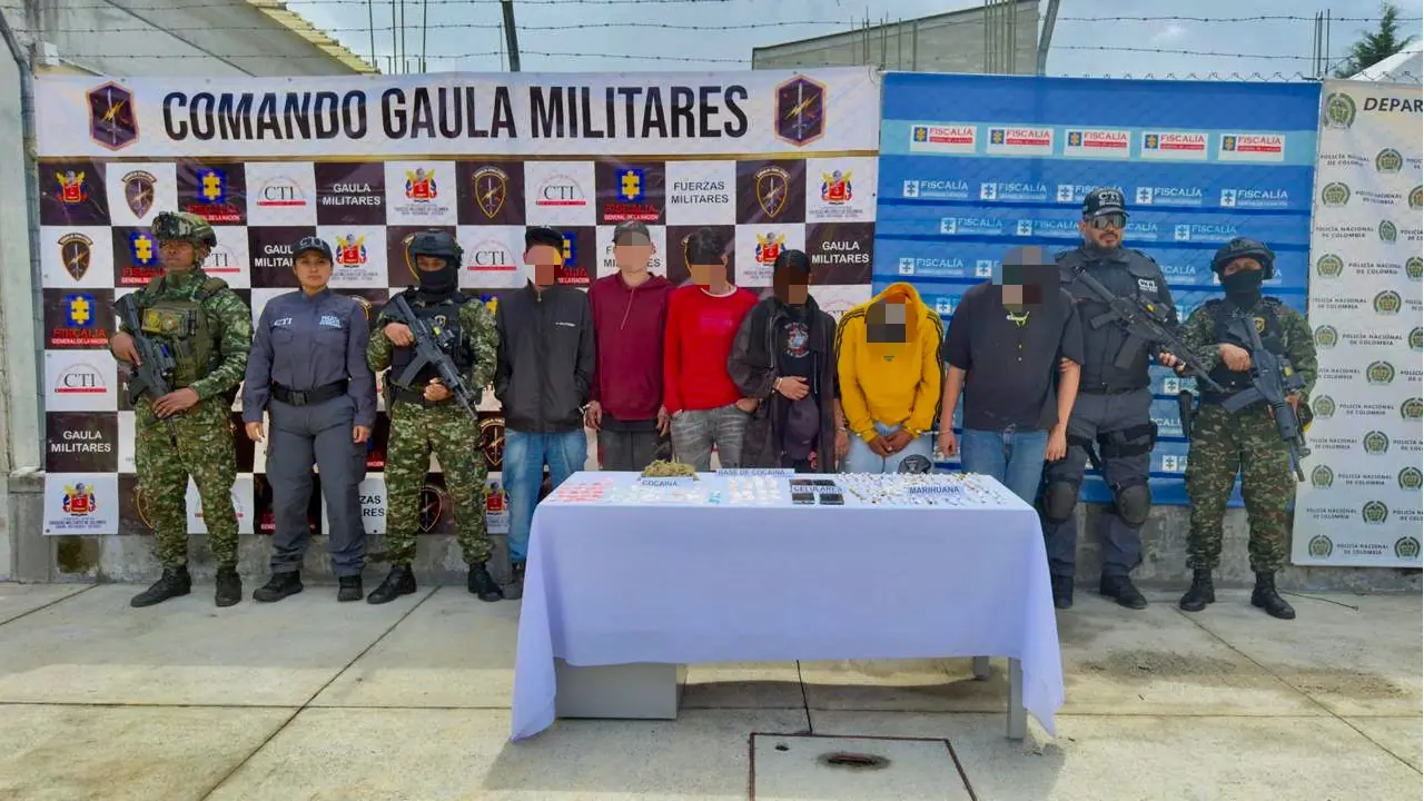 Operativo en El Carmen de Viboral termina con seis capturados y un golpe al tráfico de droga en el Oriente antioqueño