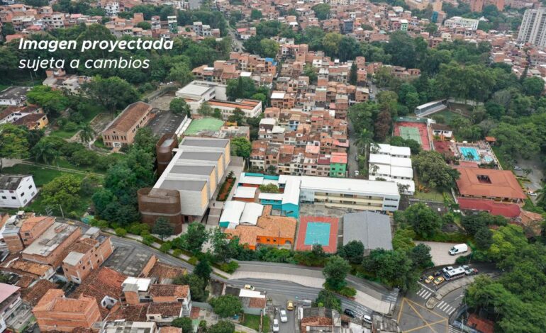 Render del nuevo megacolegio Conrado González Mejía en la comuna 7-Robledo de Medellín.