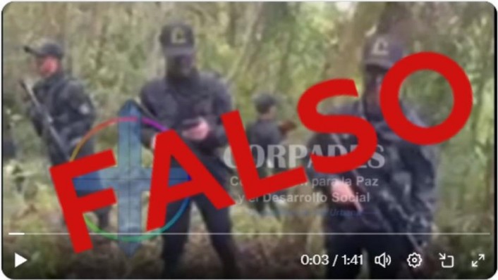 Autoridades desmienten video falso sobre supuestos integrantes del grupo armado Conquistadores del Oriente en Antioquia.