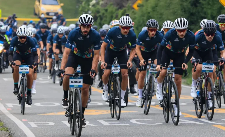 Mapa de cierres viales del Gran Fondo El Colombiano 2025 en el Oriente Antioqueño.