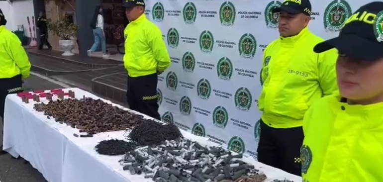Incautación de pólvora en La Ceja tras desmantelar polvorería artesanal en zona urbana